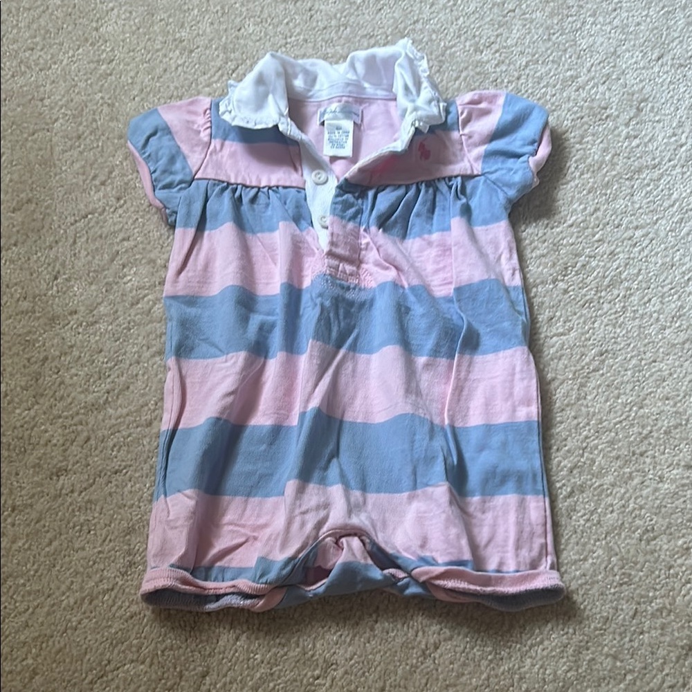 Ralph Lauren Pastel Striped Baby Romper
